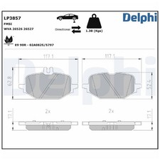Satz Bremsbeläge Bremsklötze hinten für Mercedes C-Klasse W206 S206 | 2396113