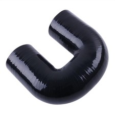JOIUYOLJ 4" ID 180 Degree Silicone U-Bend Elbow Reinforced Turbo Hose Coupler