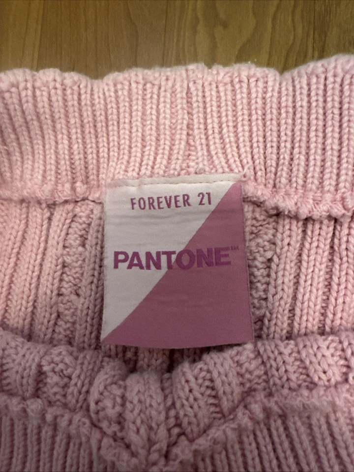 Leggings de malha Pantone tamanho grande rosa - Imagem 2 de 4
