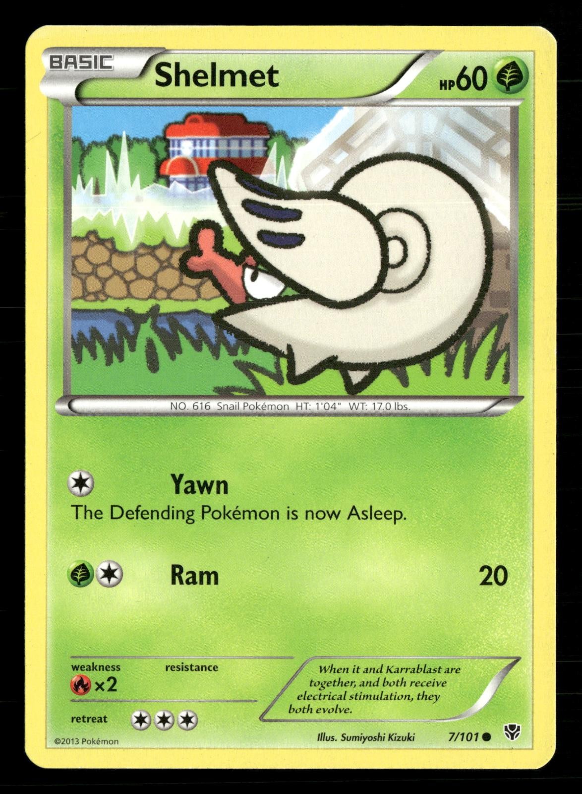 Shelmet 7/101 Common Plasma Blast Pokemon Lightly Played