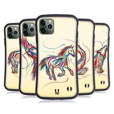 HEAD CASE DESIGNS FARBIGE TIERE DOODLE HYBRID HUELLE FÜR APPLE iPHONES HANDYS