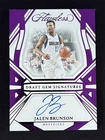 2023-24 Panini Flawless Jalen Brunson Amethyst Draft Gem Signatures Auto /3