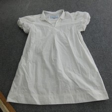 Tommy Bahama Dress Womens XL White Cotton Puff Sleeve Shirt A Line Knee Length