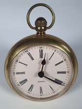 Vintage Pocket Watch Style  Desk Alarm Clock Collectable Battery Operated