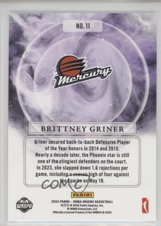 2024 Panini Origins WNBA Euphoria Brittney Griner #11 - Image 2 of 2
