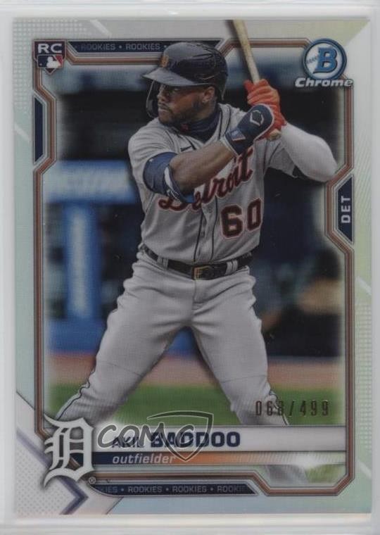 2021 Bowman Chrome Refractor 68/499 Akil Baddoo #34 0vt8