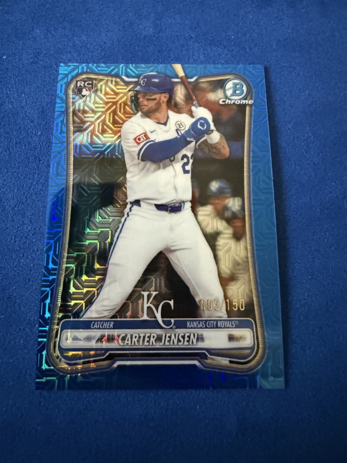 2026 Bowman - Carter Jensen #66 Chrome Blue Mojo Refractor /150 (RC)