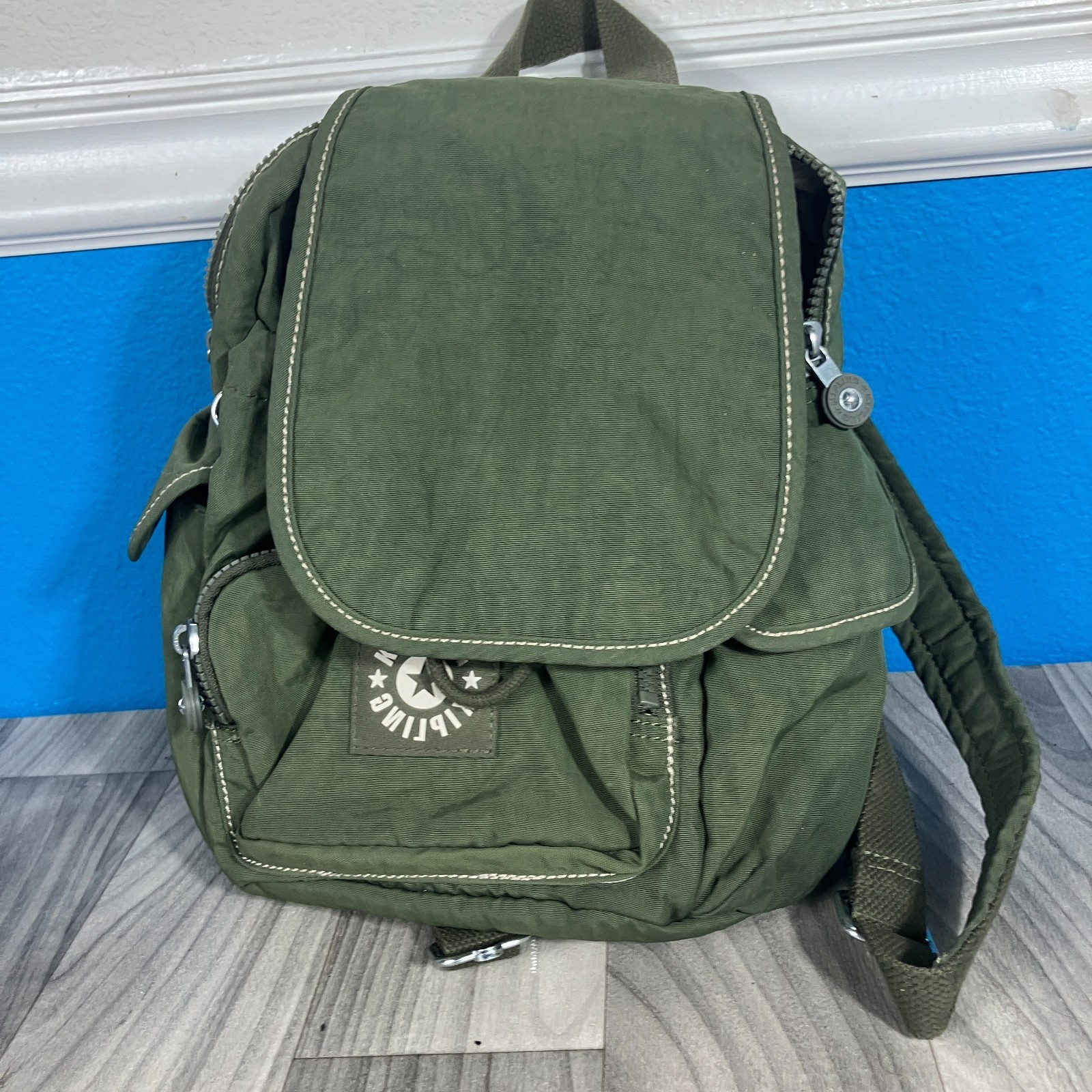 Kipling Mini Backpack Olive Green - image 6