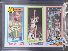 GUS WILLIAMS MARK OLBERDING 1980-81 TOPPS SLAM DUNK ALL STAR Q6903