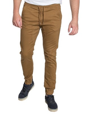Men's Jogger Twill Stretch Skinny Fit Pants Outdoor Cotton Trousers with Pocket