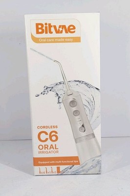Bitvae Water Dental Flosser Teeth Pick, Cordless Flosser  with 6 Jet White New