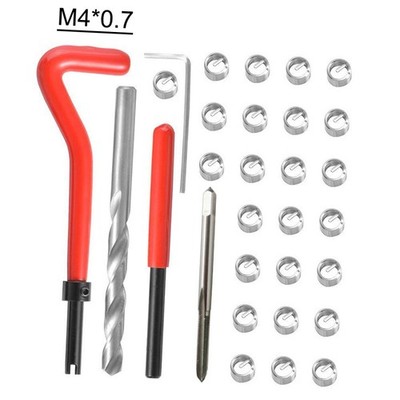 30Pcs M4*0K7 Metric Thread Repair Insert Kit Helicoil Car Pro Coil Tool V0W7  