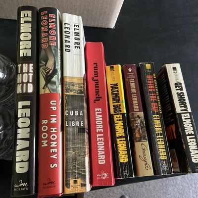 Elmore Leonard Fiction Lot Of 8 HC & Paperbacks G-VG Condition