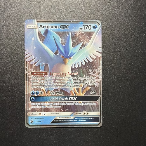 The Pokémon Company Articuno GX 31/168 Celestial Storm Holo Ultra Rare 170 HP EN