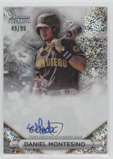 2023 Bowman Sterling Prospect Speckle Refractor 49/99 Daniel Montesino Auto a8r