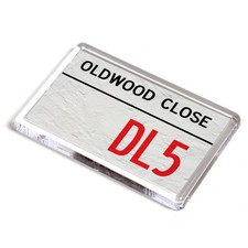 FRIDGE MAGNET - Oldwood Close DL5 - UK Postcode
