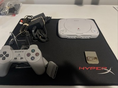 Sony PSOne White Slim Tested With Controller And Memory Card