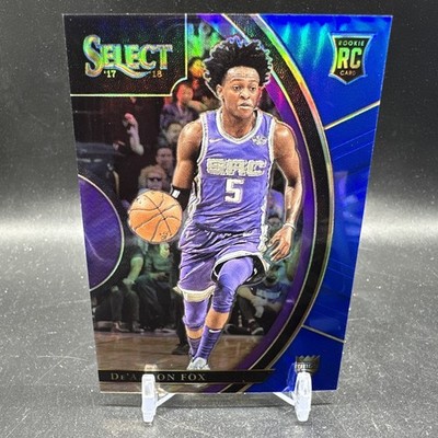 DE'AARON FOX Rookie Blue Prizm /299 2017-18 Panini Select #49 Sacramento Kings