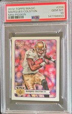 2012 Topps Magic #204 Marques Colston Mini Pigskin SP /50 PSA 10 Gem Mint Saints