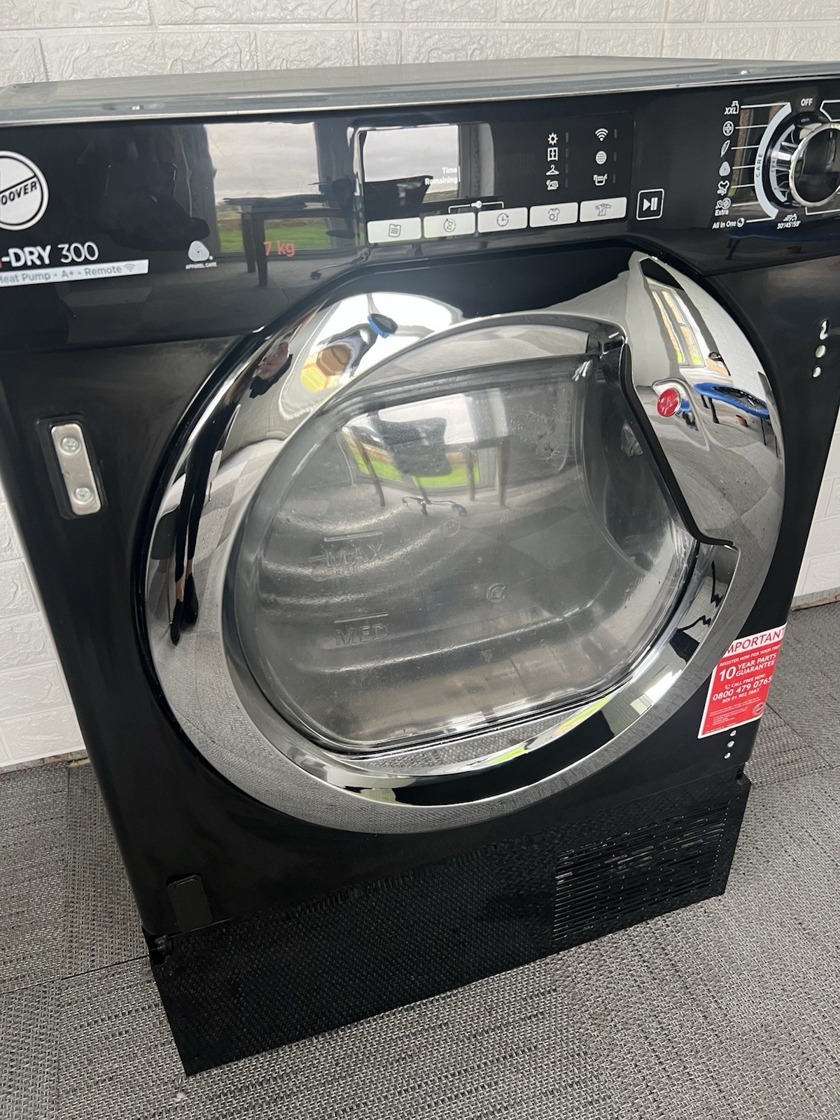 Hoover H-Dry 300 7kg Integrated Heat Pump Tumble Dryer - A+ Rate BATDH7A1TCEB-80