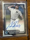2024 Bowman Chrome Ben Hess 1st Auto Yankees Prospect Autograph