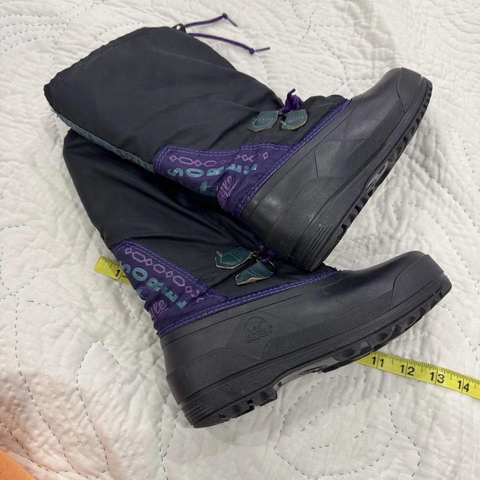 Женские винтажные Sorel Канада фристайл X сливы фиолетовый зимний снег ботинки размер 4 - Изображение 2 из 4