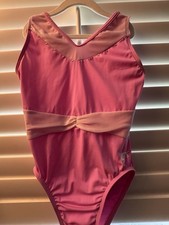 GK ELITE leotard GYMNASTICS DANCE AXS adult extra small PINK MESH