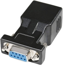 DB9 to RJ45 Serial Adapter RS232 Female to RJ-45 Female Ethernet Converter Compa