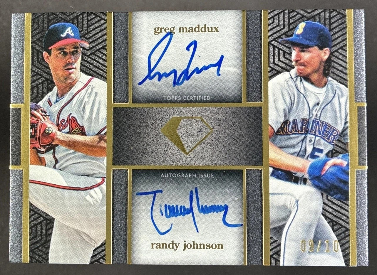 2024 Topps Diamond Icons Randy Johnson Greg Maddux Iconic Dual Auto Black /10