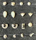 16 PIECE LOT STERLING SILVER POST STUD EARRINGS — photo 3