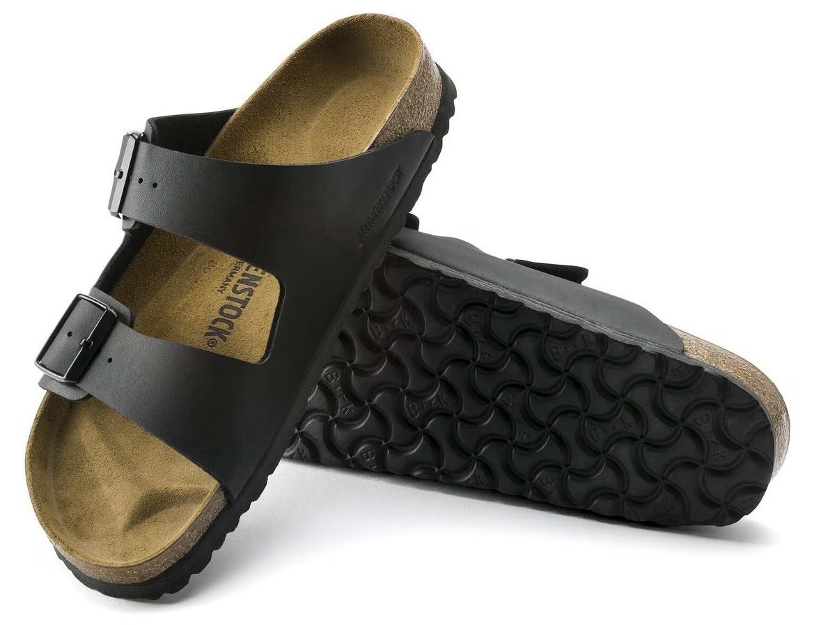 Birkenstock Men\'s Black Double-Strap Buckle Sandals Amazon.com | Birkenstock Men main image 4
