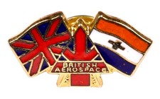 Vintage British Aerospace Company South Africa 'Friendship' Enamel Brooch Badge
