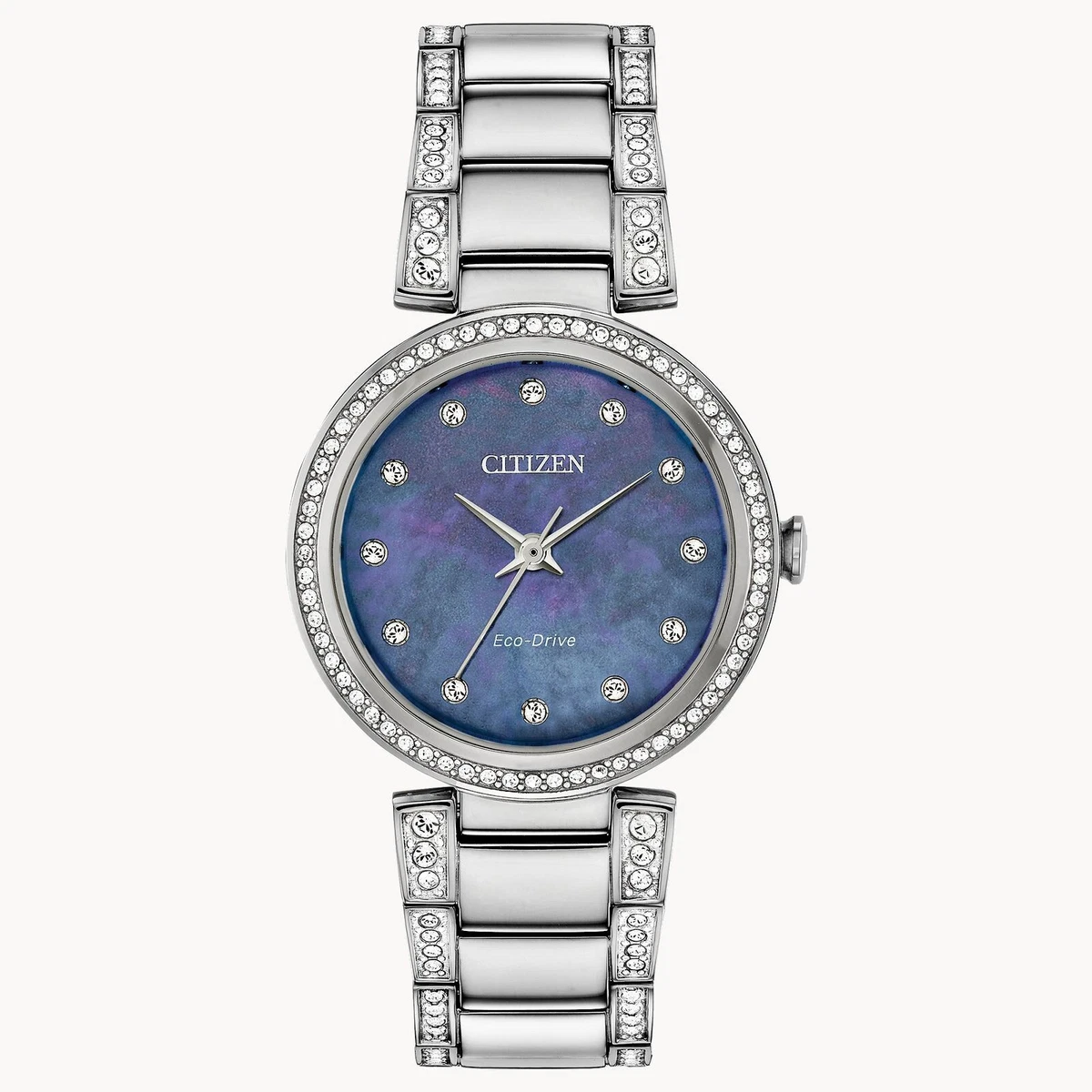 Citizen Eco Drive Crystal Blue Mother of Pearl Dial EM0840 59N