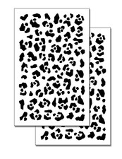 2 PACK Mylar Camo Stencils Camouflage Gun Paint Stencil Leopard Print