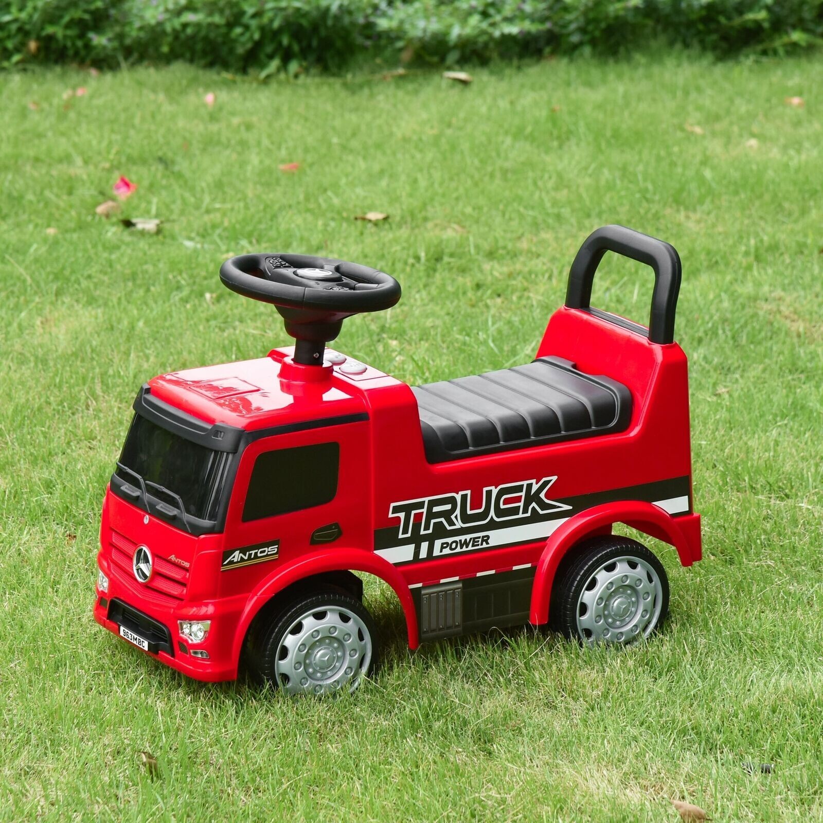 3-in-1 Ride On Car Kids Mercedes Truck Storage  Walker for 12 - 36 Months Red