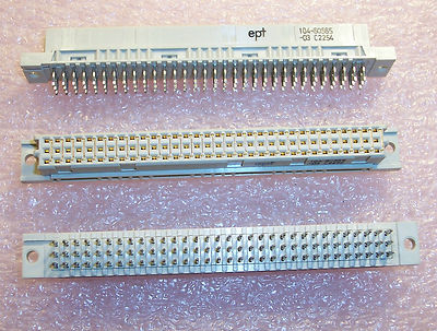 QTY (5) 96 POSITION PRESS-FIT DIN RECEPTACLES 2.54mm 104-60565-03 EPT DIN41612