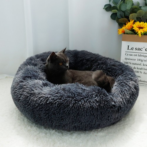 Bequemes beruhigendes Hunde-/Katzenbett rund weich Plüsch Haustierbett Marshmallow Nest Bett XS-2XL - Bild 9 von 19