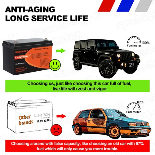 12V 100Ah 200AH 300Ah LiFePO4 Lithium Battery BMS Solar RV Marine Camping Power - Picture 6 of 23