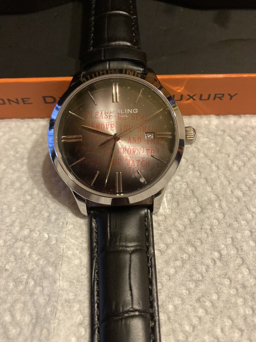 Stuhrling Original Symphony Black Dial Men display picture 3