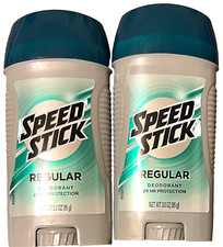 2 Pack Speed Stick Deodorant - Regular - 24 HR Protection - 3.0 OZ Ea Full Size