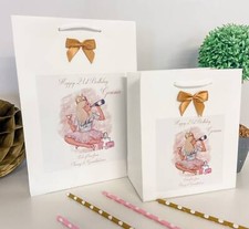 Personalised Gift Bag For Birthday Present Female Girl Prosecco