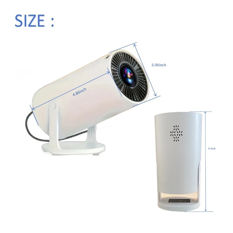 Mini 180º 1080p Smart Beam Mini Projector - Wired USB Home Office Entertainment - Image 3 of 4