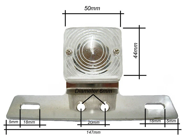 LÁMPARA TRASERA YAMAHA YR1 YR2 YR2C YR3 R3C YM1 YM2 12V [A2-W] Foto 2 de 4