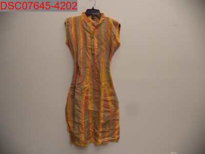 Stain, Gulab Handloom Women's Stripe Swadeshi Khadi Vastra Kurta, SizeXL/46