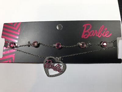Barbie The Movie Hearts Rhinestone Necklace Set | eBay