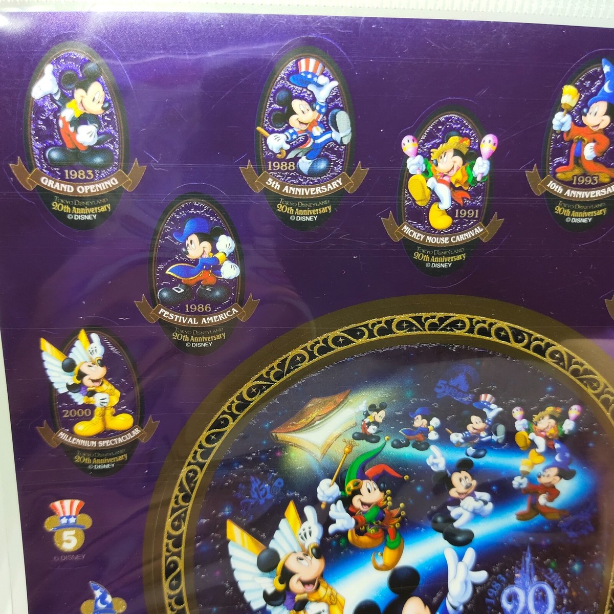 Tokyo Disneyland 20th Anniversary Mickey Mouse Sticker Kids Tokyo Disneyland 20th Anniversary Mickey Mouse Sticker Kids
