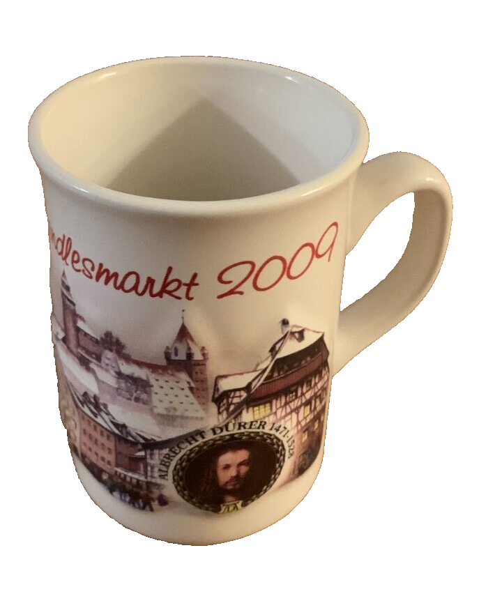 Coffee Mug Cup Nurnberger Christkindlesmarkt 2009 Mohaba Glas Germany  Christmas