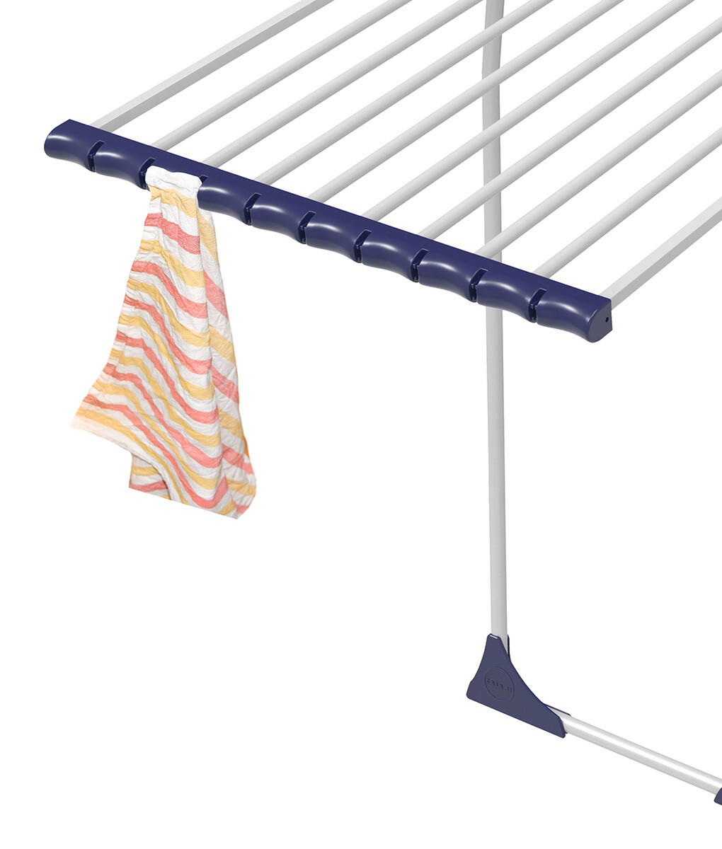 GIANTEX Klappbarer Wäscheständer - Höhenverstellbar Mit 16 Stangen & 28 Klammern, 40 Kg Tragkraft