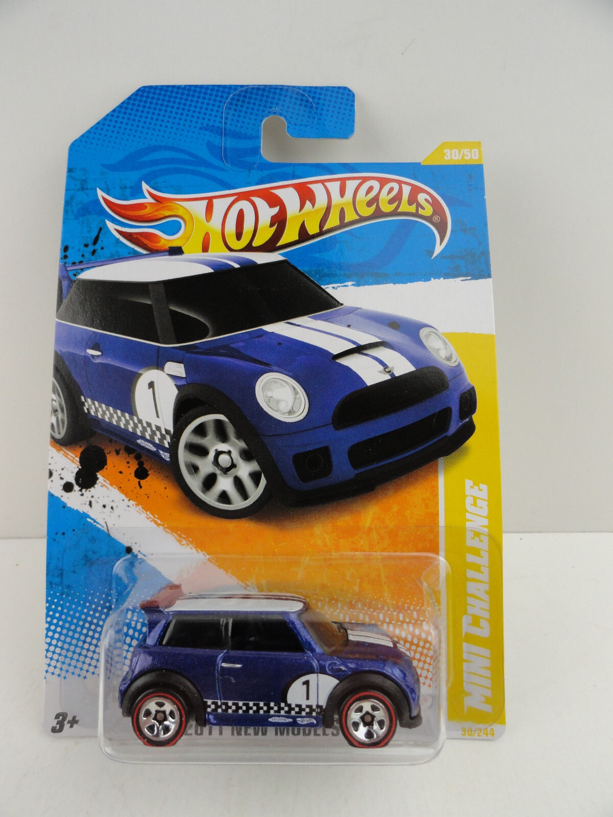 2011 Hot Wheels New Models #30 Mini Challenge (Blue, Walmart Exclusive Redlines)