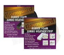 Jumbo Foam Draught Excluder Weather Seal Strip Insulation Door Window Tape